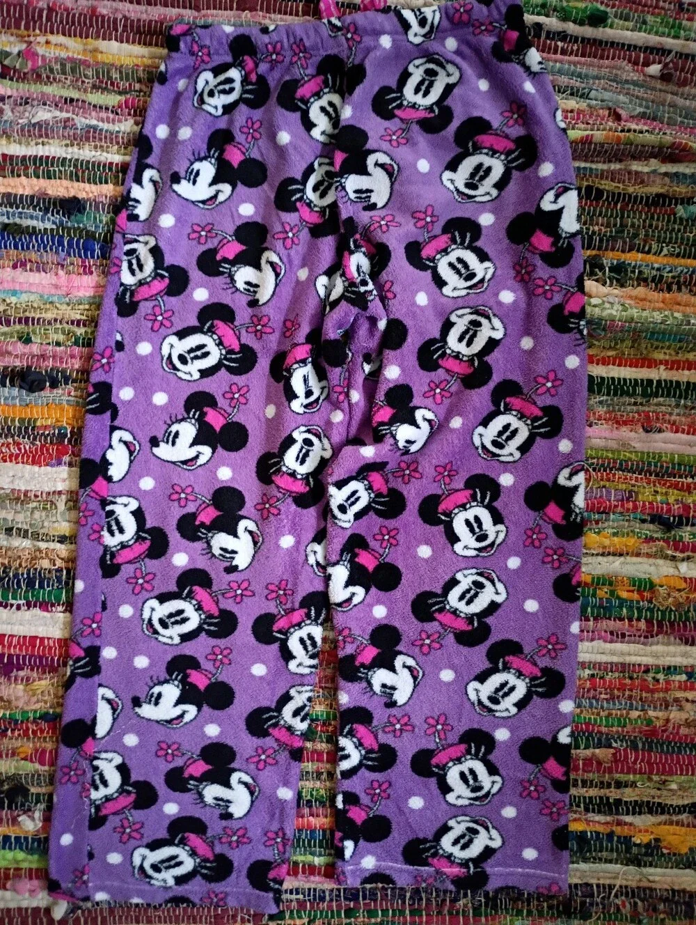 Disney Purple Minnie Mouse Pajama Bottoms with Pink Accents - Picture 4 of 4